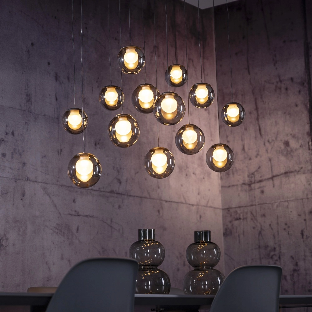 13-light pendant lamp Pure Popup mystic grey Paul Neuhaus 4012248398302
