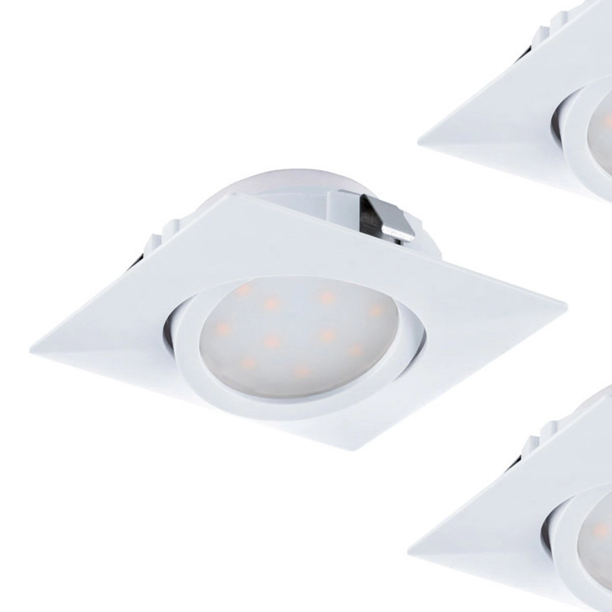 LED ceiling spot Pineda Square (3x) 3x6w - 3000K - 8.4cm white Eglo 9002759958442