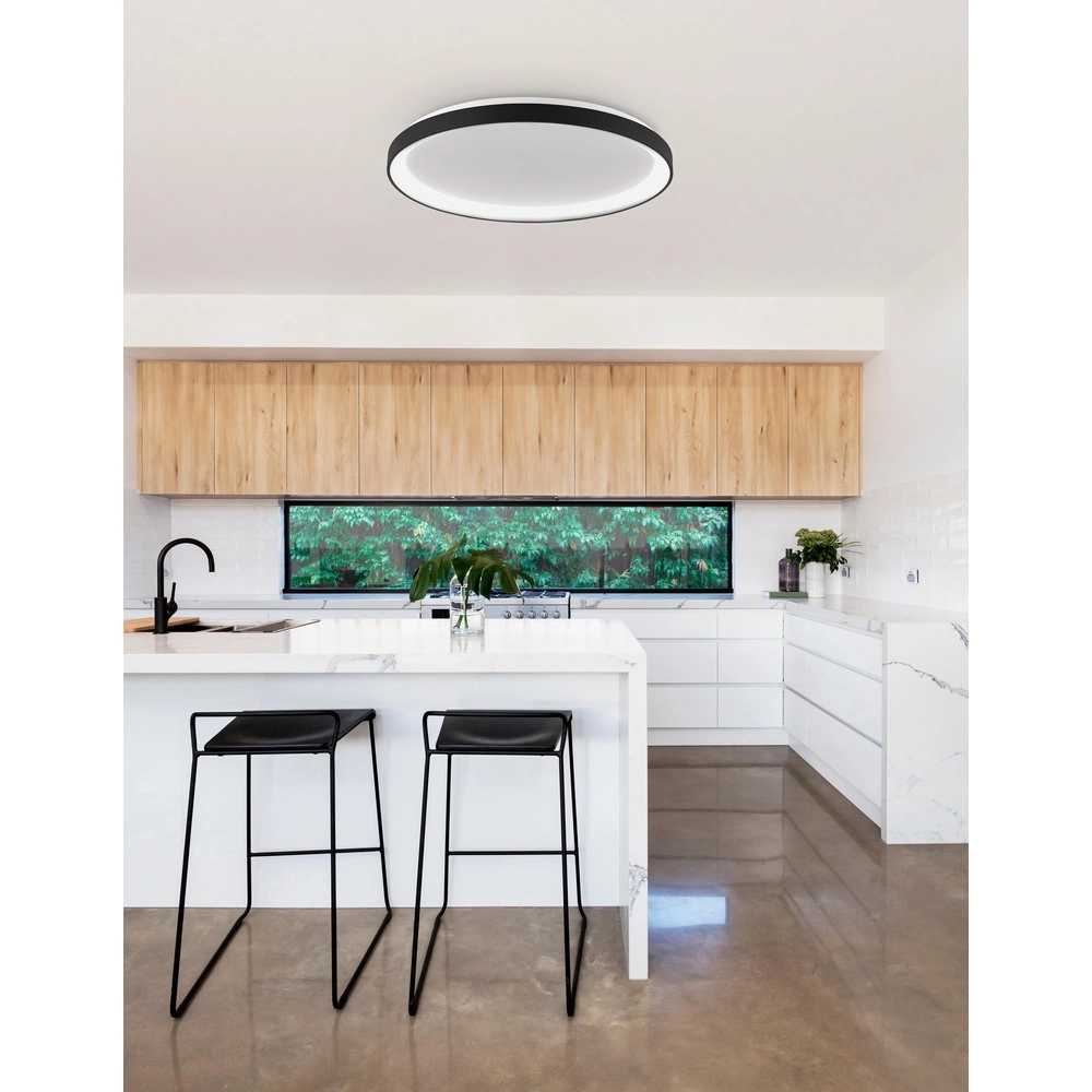 Design ceiling light Pertino Ø 58cm black