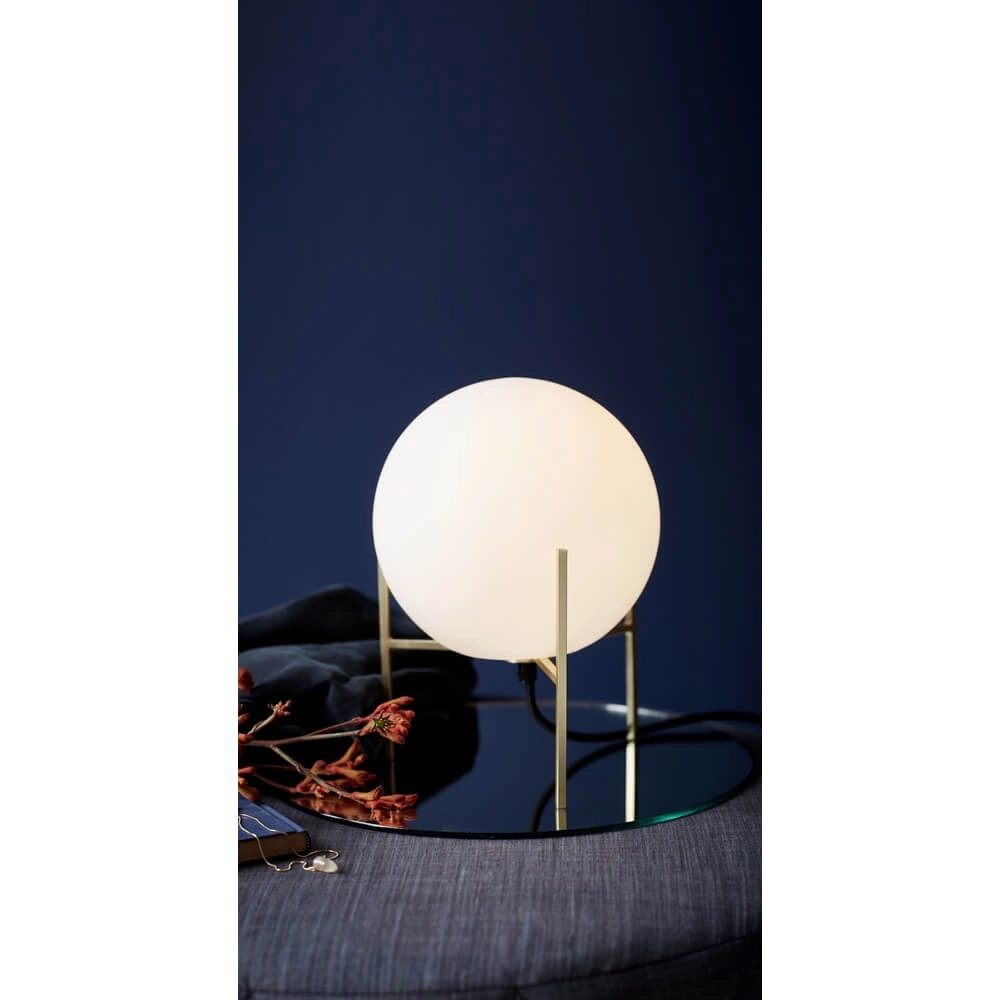 Glass table lamp Alton brass with white glass Nordlux 5701581416987