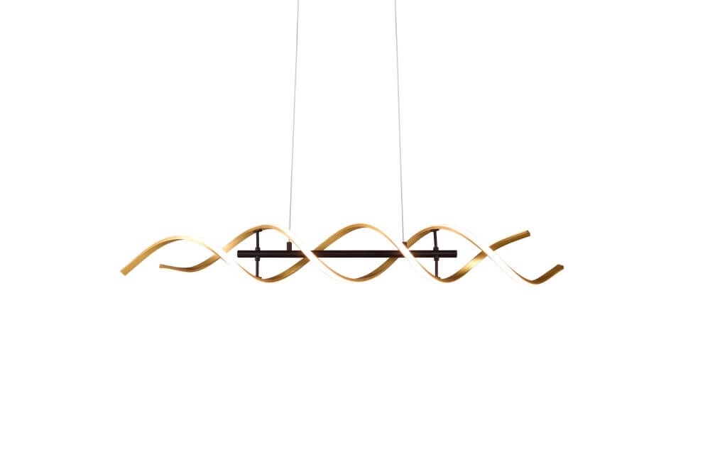 Design LED hanging lamp Sequence black with gold Trio 4017807540734