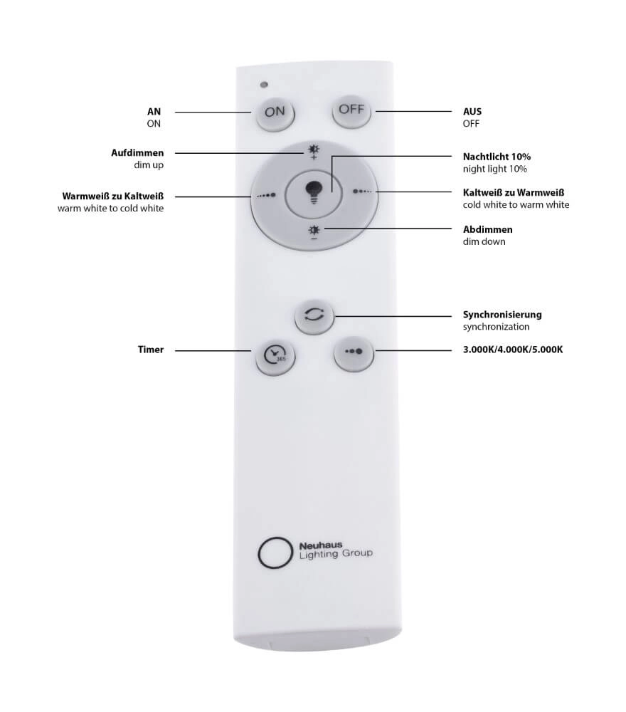 Ceiling lamp Jonas 59cm - 3000-5000K star effect white Just Light 4043689947095
