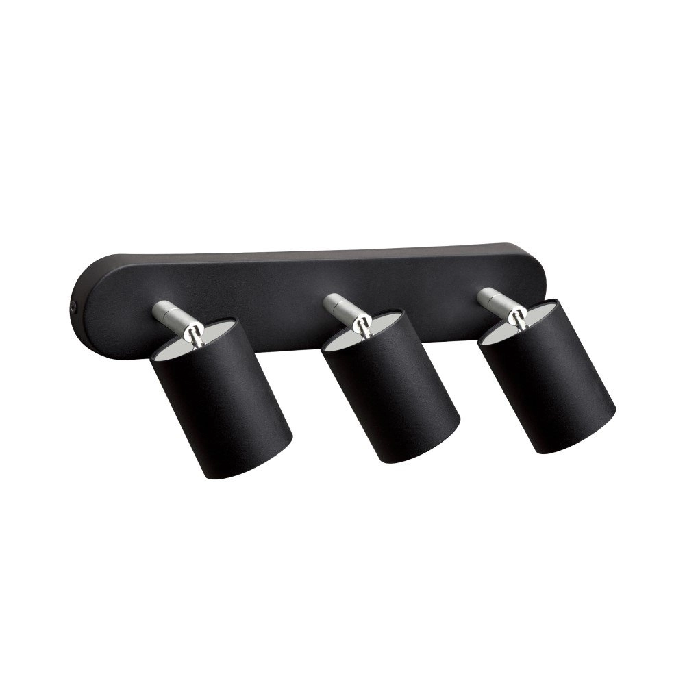 3-light surface-mounted spotlight Eye black