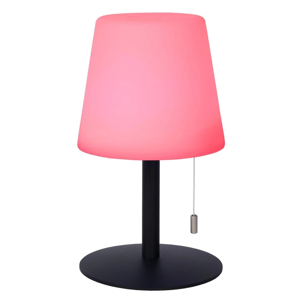 Rechargeable table lamp Rio black and white Lucide 5411212134264