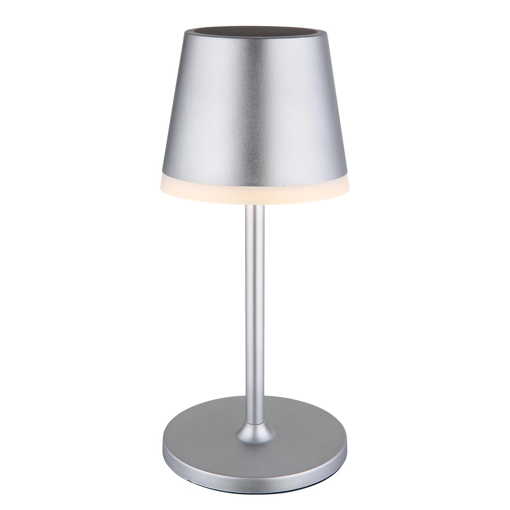 Solar table lamp Vannieso silver grey Globo 9007371478361