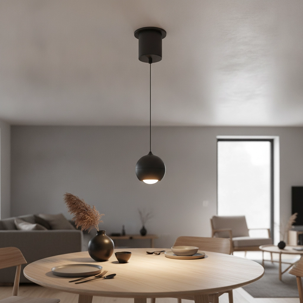 Pendant lamp bulb Miami black Ø 10cm