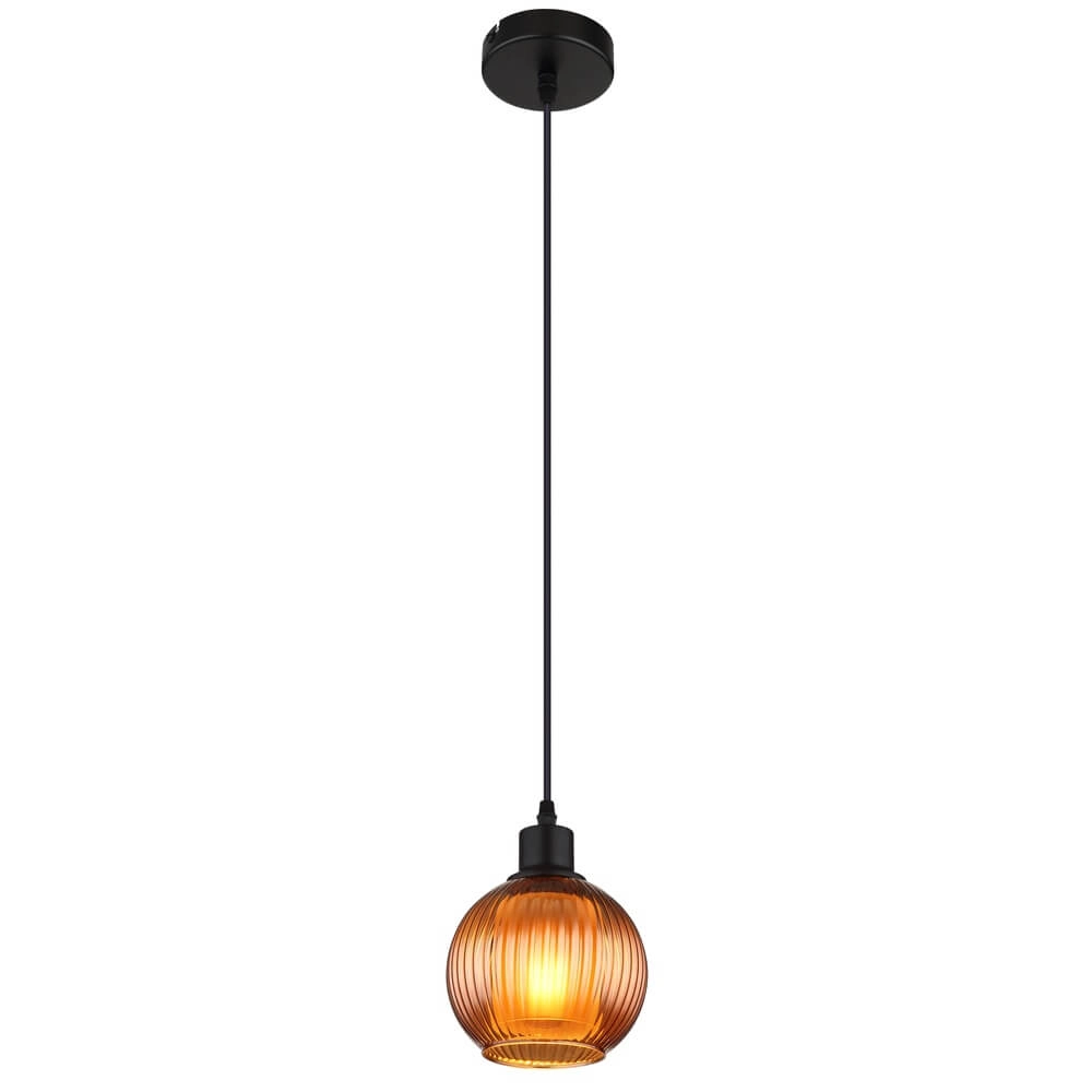 Pendant lamp Zumba orange glass Ø 15cm