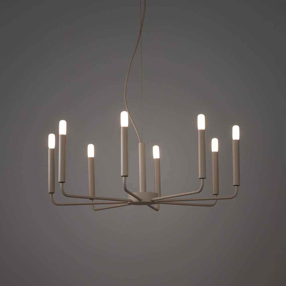 Modern chandelier Orto sand brown Ø 73cm