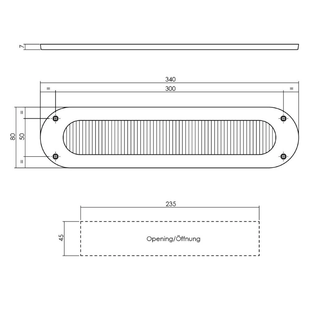 Draught protection Posta oval black Intersteel 8714186400883