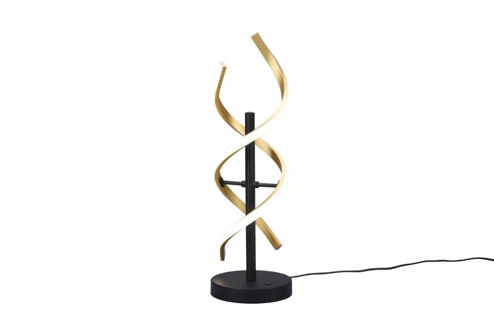 Designer floor lamp Sequence black with gold