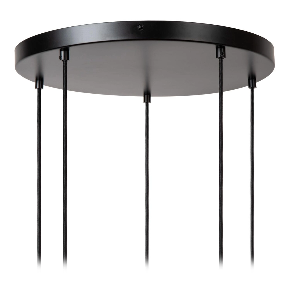 5-light pendant lamp Ilona black with colored lenses Lucide 5411212452757