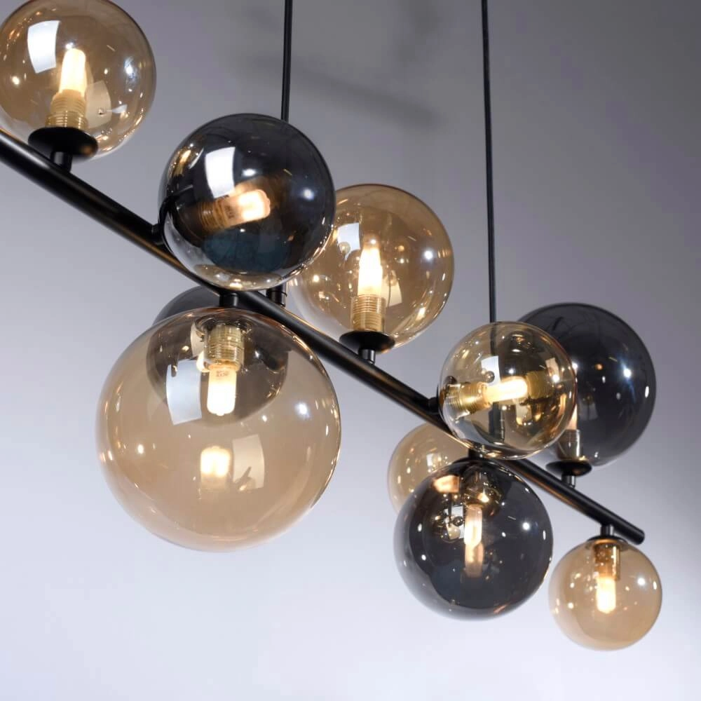 Black pendant lamp Popsicle Design 10-light Paul Neuhaus 4012248375495