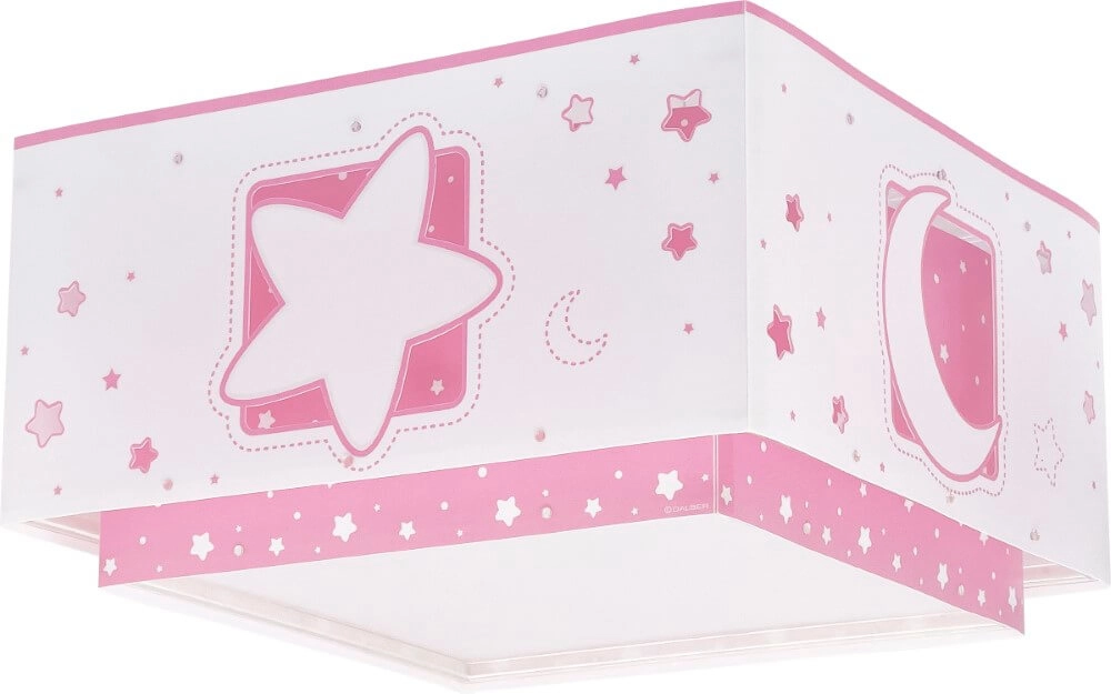 Square ceiling lamp Moonlight pink Dalber 8420406003382