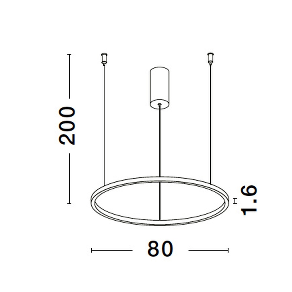 Round pendant lamp Tarquin gold Ø 80cm Lyora 5212017438317