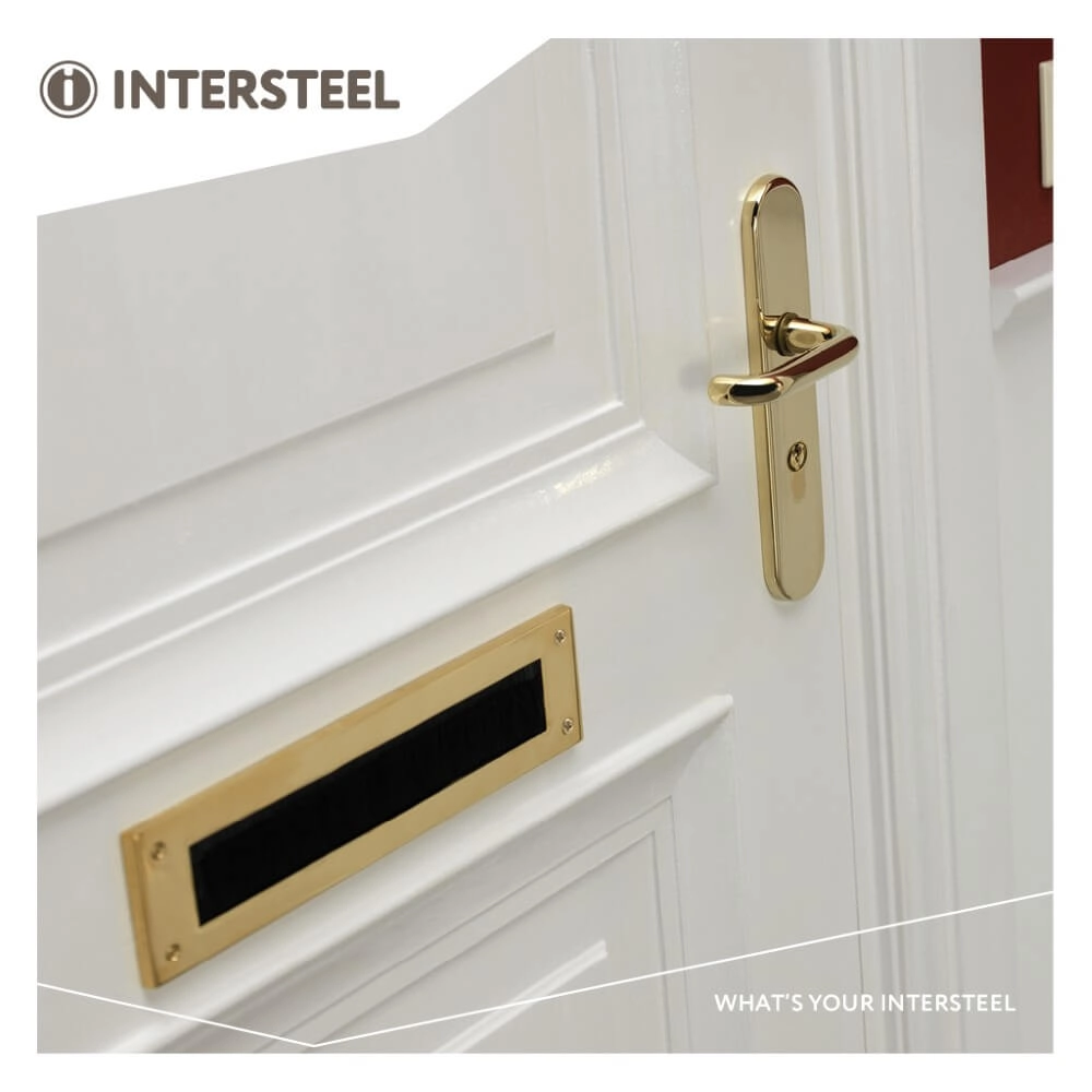 Backdoor hardware Aurano Core pull protection 72mm oval brass unlacquered Intersteel 8714186505861
