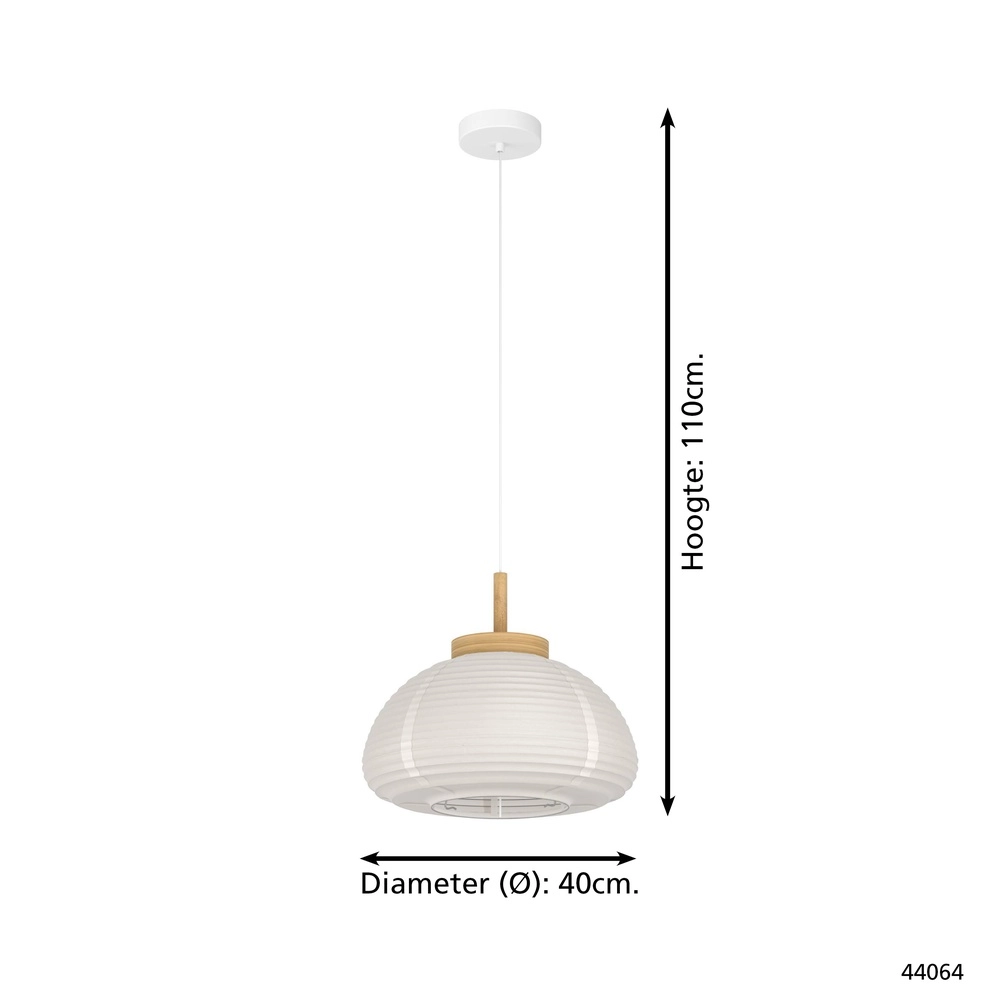 Pendant lamp Summerhill Ø 40cm - travel paper Eglo 9002759440640