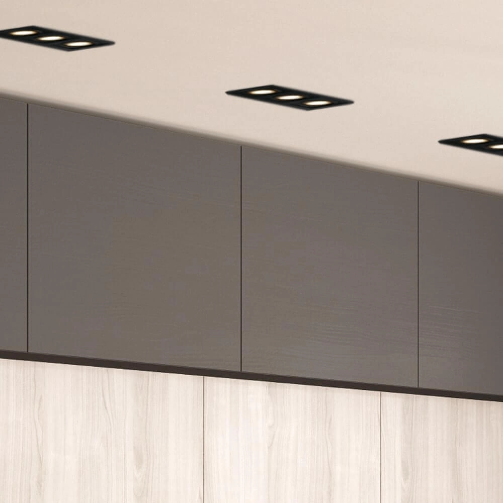 Recessed spotlight Grid 3 black Lyora