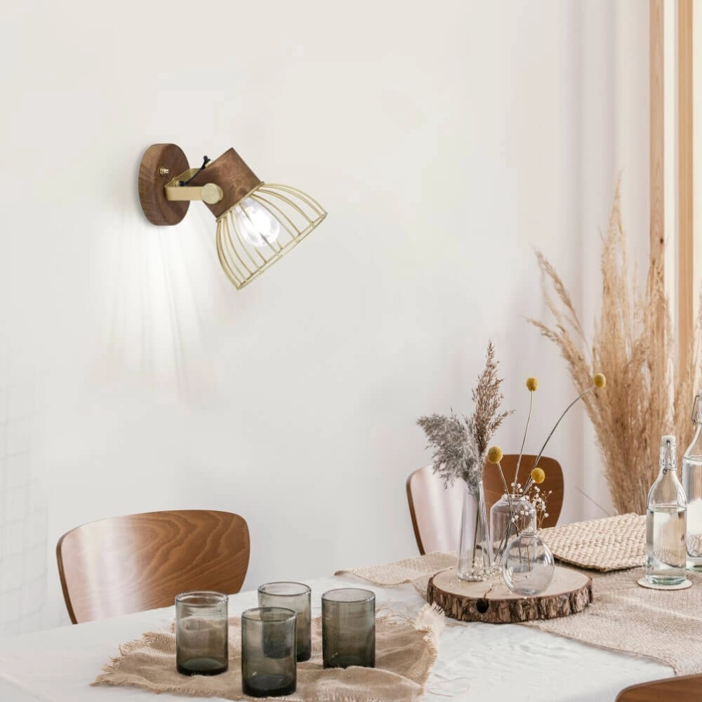 Wall lamp Alami Brown brass Just Light 4043689976217