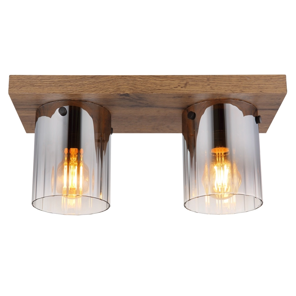 Ceiling lamp Underwood wood 2-light Globo 9007371481033