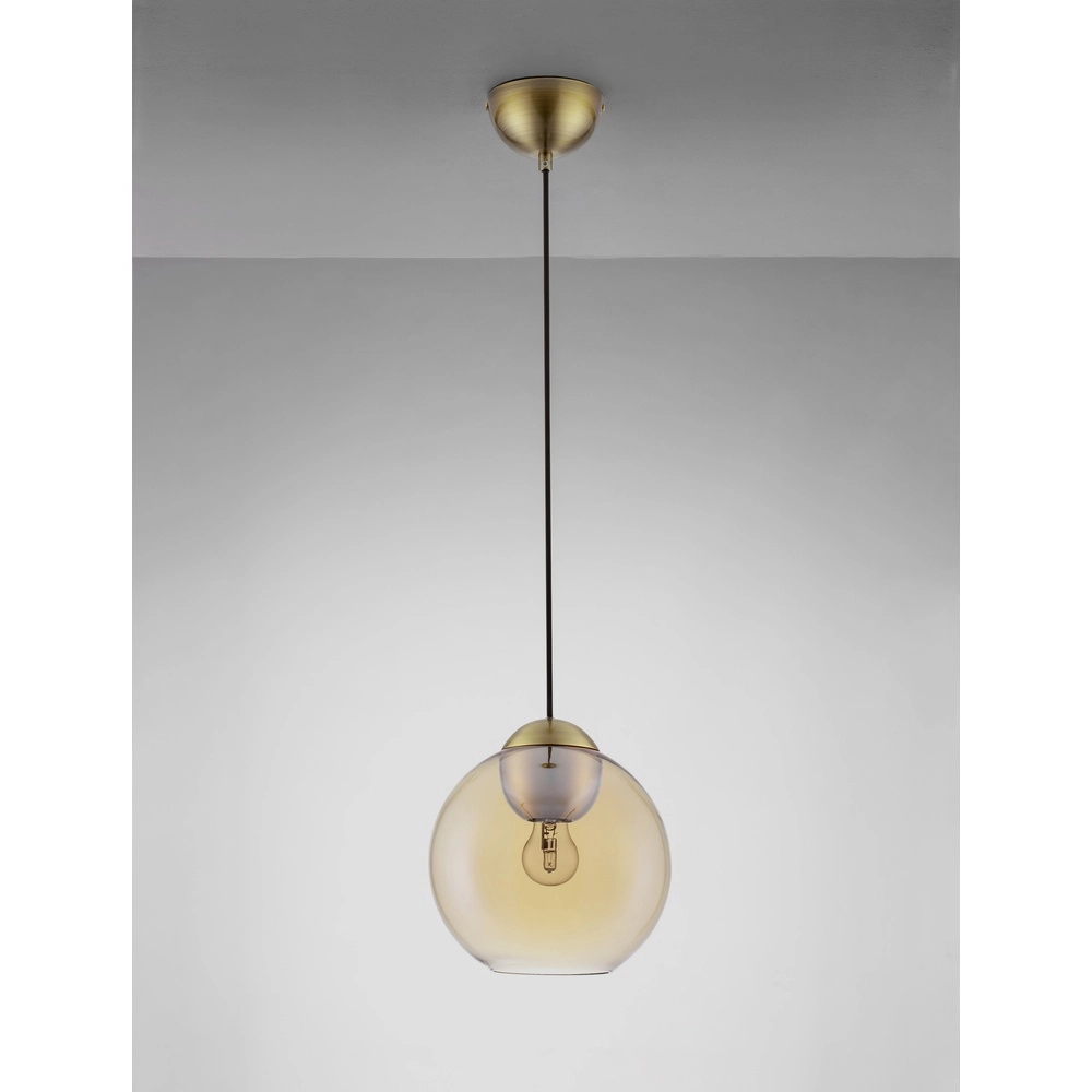 Design pendant lamp Midori Amber glass Lyora 5212017434241