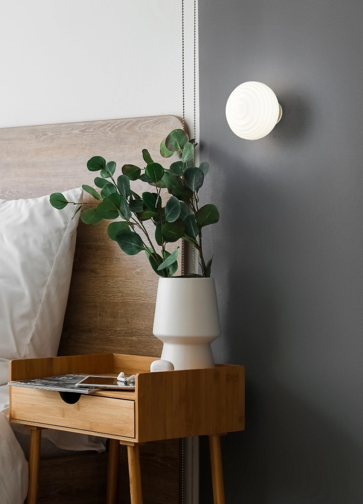 Wall lamp Earl white glass rechargeable Trio 4017807643442
