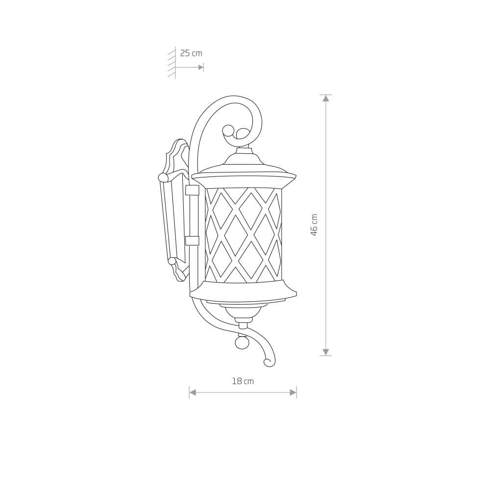 English style outdoor lamp Lantern Lyora 5903139691192