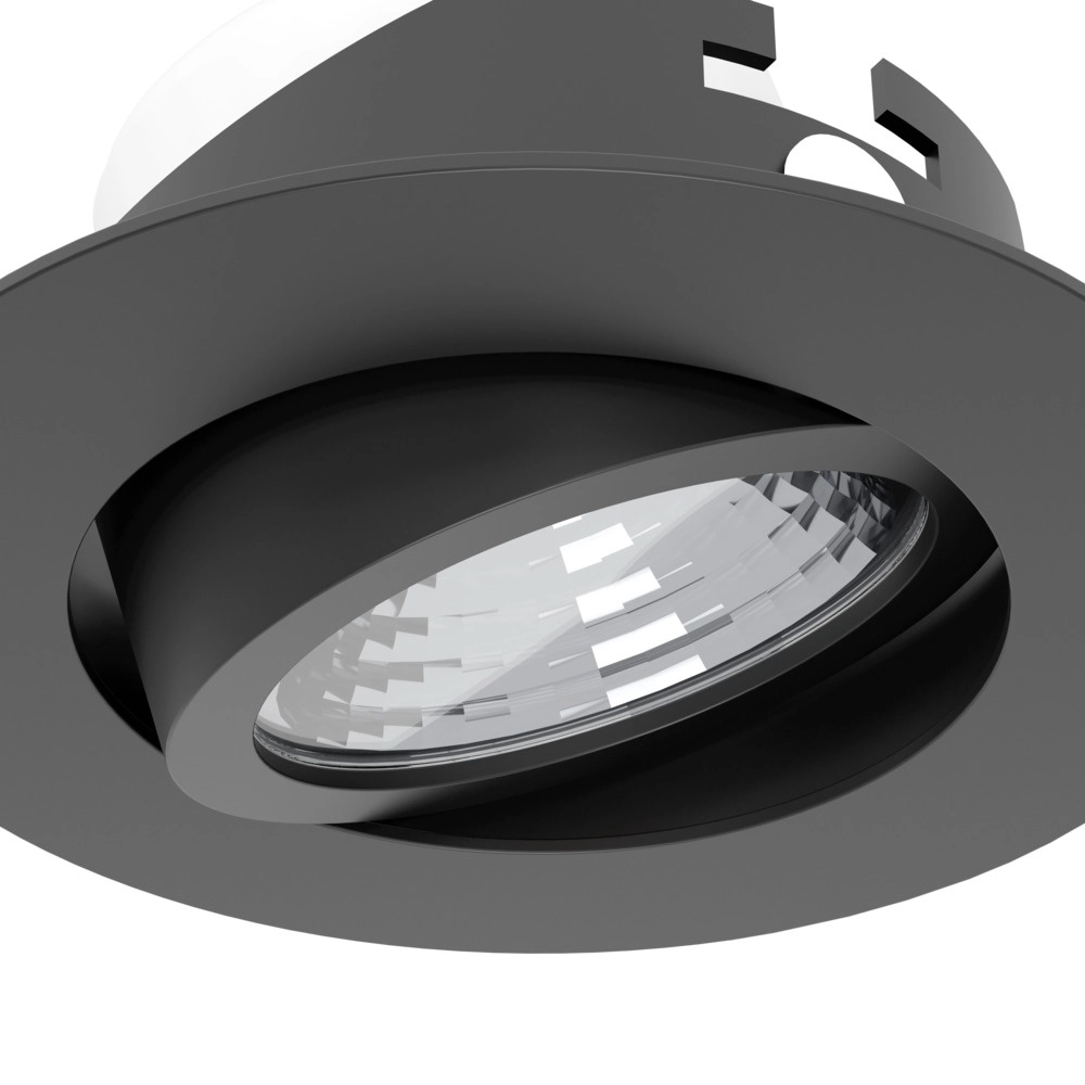 Set of 3 recessed spotlights Saliceto black Ø 8.8cm - 6.4W Eglo 9008606358915