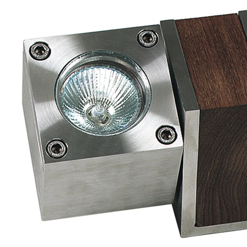 Garden spotlight Q-Bic Teak 2-light - 20cm Royal Botania