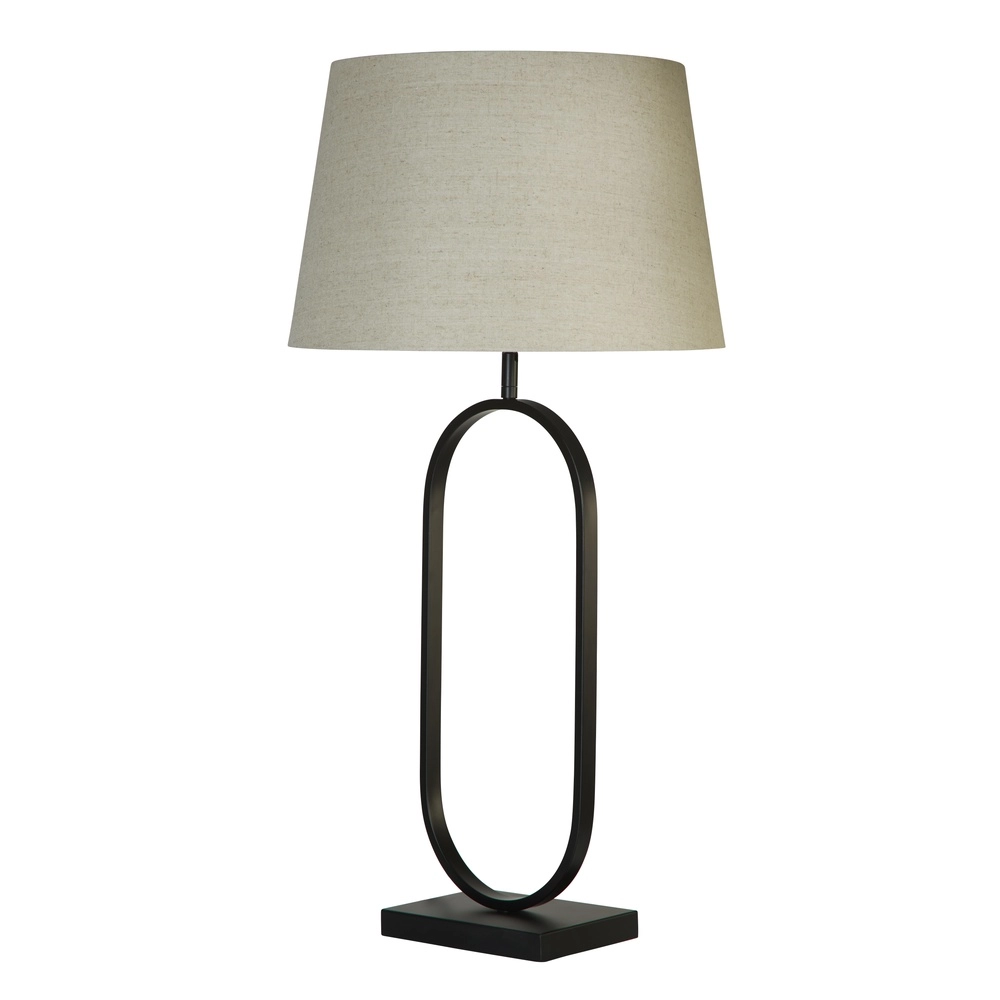 Table lamp Modish black with cream shade