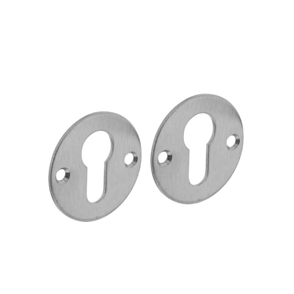 Set of 2 Cylinder Rosettes Tira Stainless steel 2mm thin