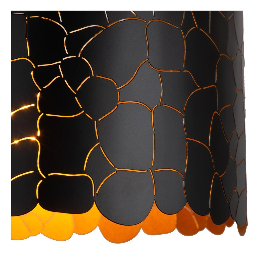 Pendant lamp Almelo black with gold inside Ø 40cm Lucide 5411212211897