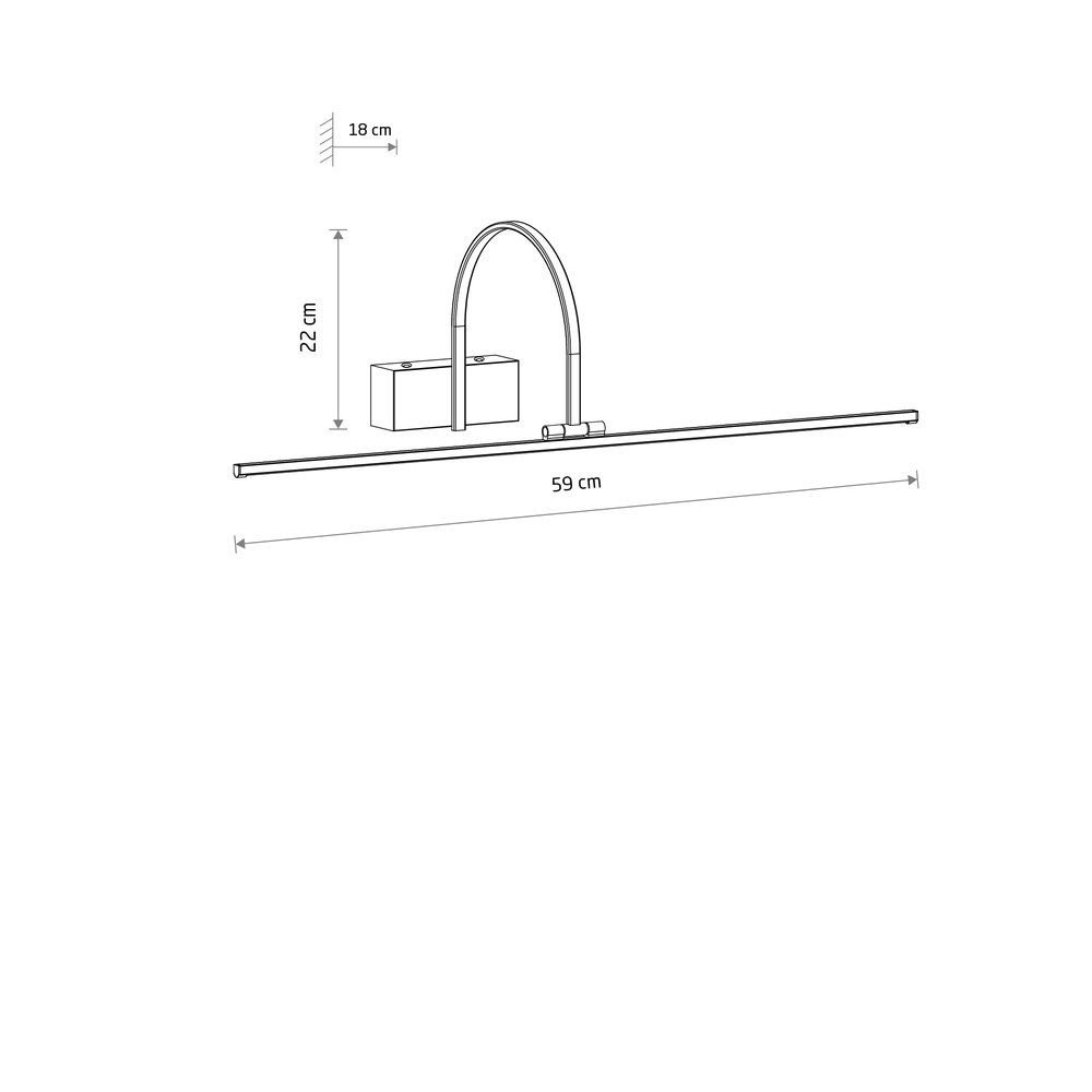 Picture lamp Artline Led white 59cm Lyora 5903139119566