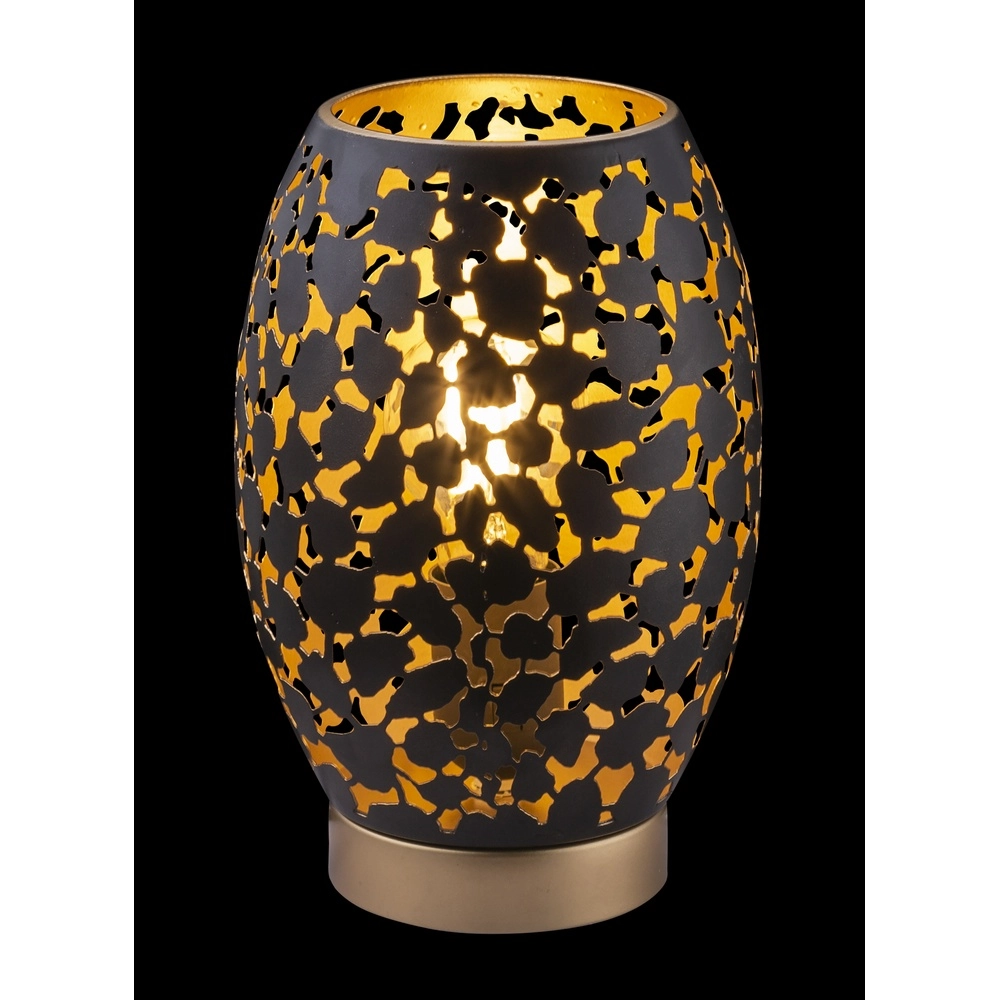 Table lamp Narri black with gold - coarse holes Globo 9007371378555
