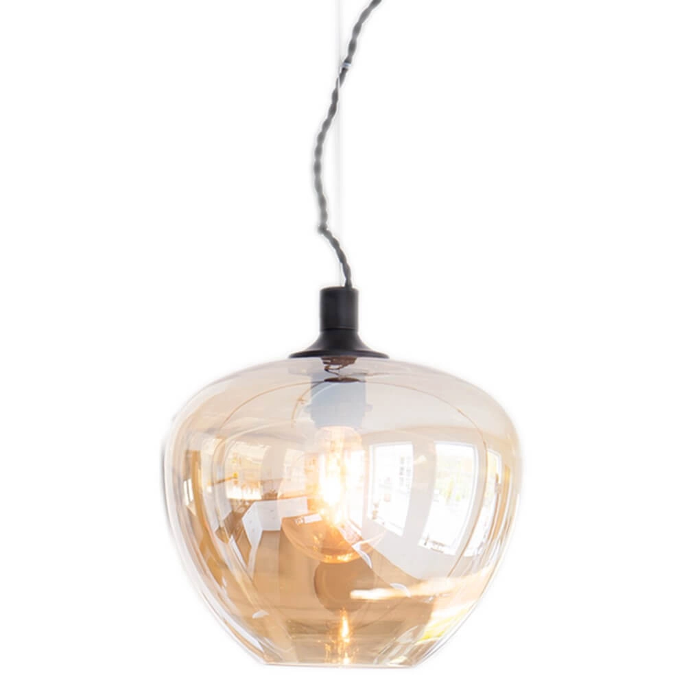 Hanging lamp Bellissimo amber glass Ø28cm