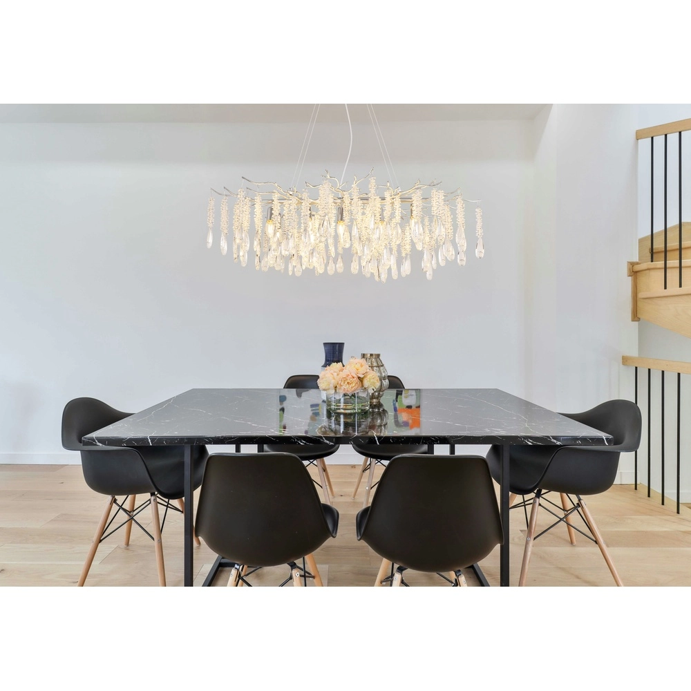 Pendant lamp Kinga silver grey 100cm Globo 9007371567003