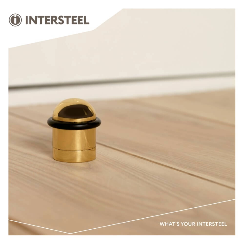 Brass door stop Stelo lacquered with ring Intersteel 8714186055960
