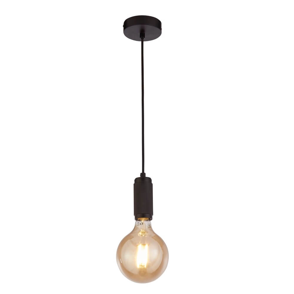 1-light pendant lamp Suspension black Searchlight 5053423243658