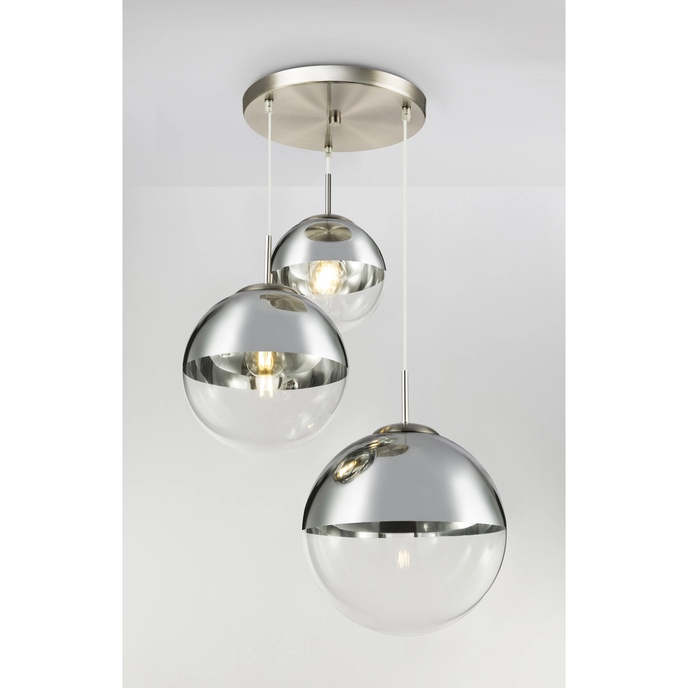 3-light pendant lamp Varus nickel Globo 9007371383443