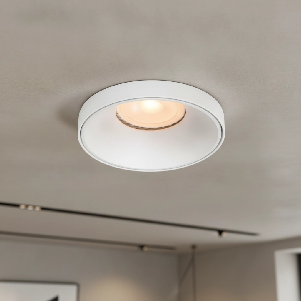 Round recessed spotlight Malmo white