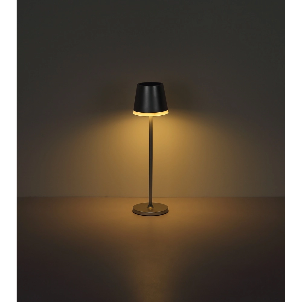 Solar table lamp Vannieso silver grey Globo 9007371478361