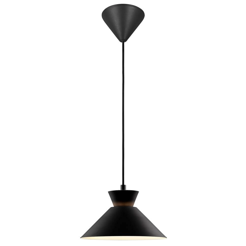Sleek pendant lamp Dial black Ø 25cm