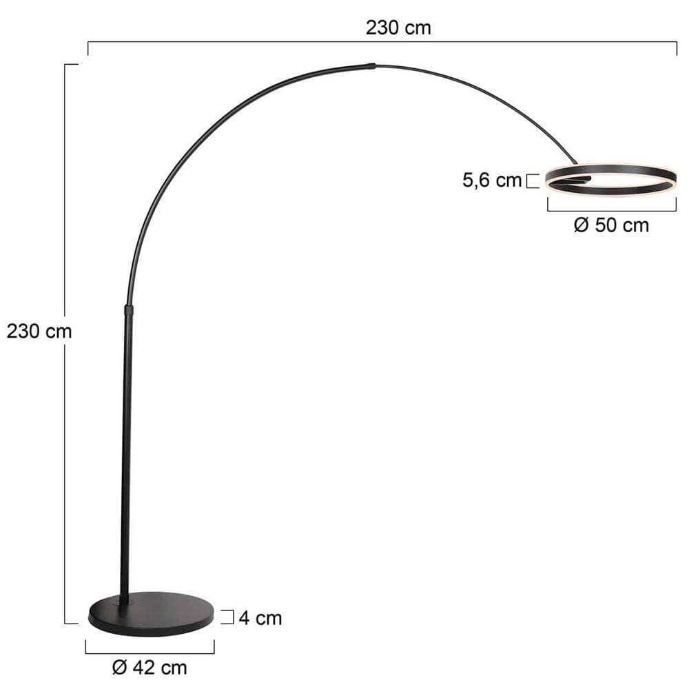 Design arc lamp Ringlux black Steinhauer 8712746176551