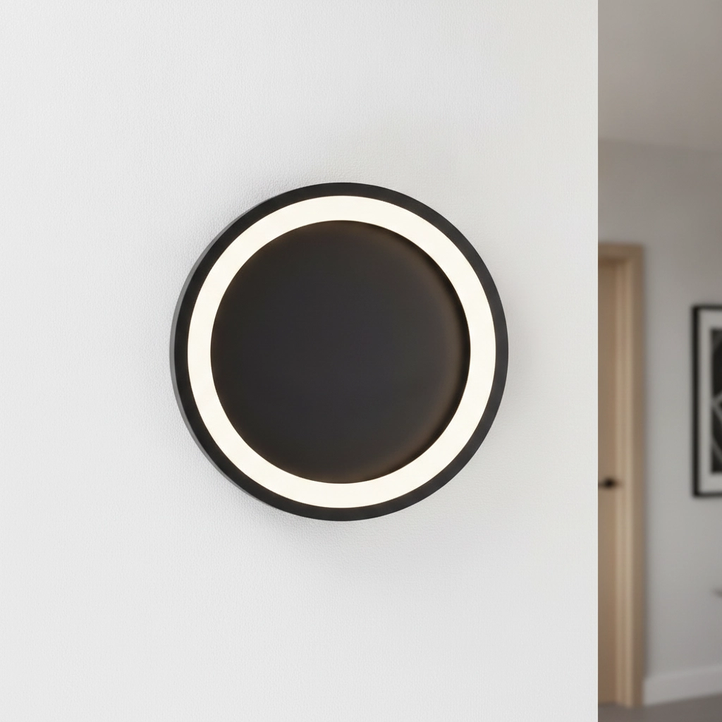 Sleek ceiling lamp Oggy black Ø 37cm