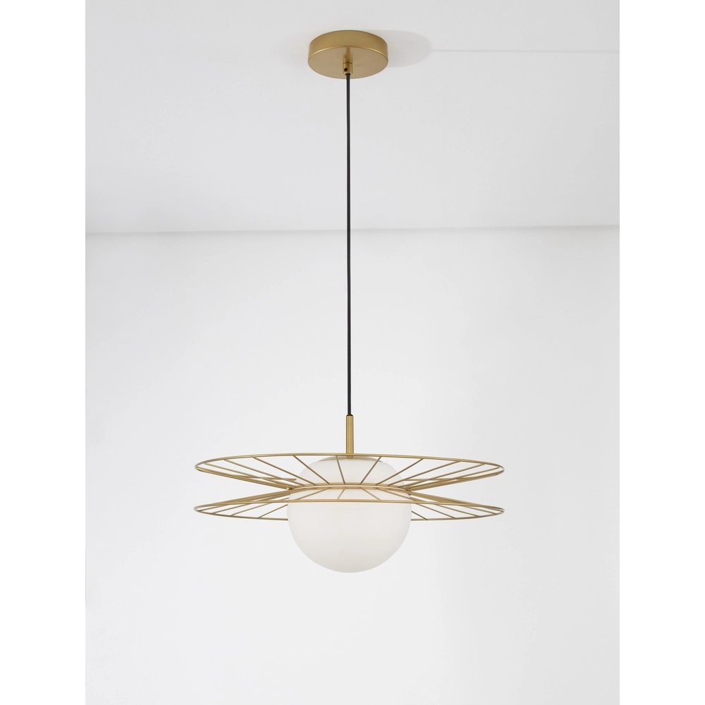 Golden pendant lamp Ellery Ø 45cm Lyora 5212017435286