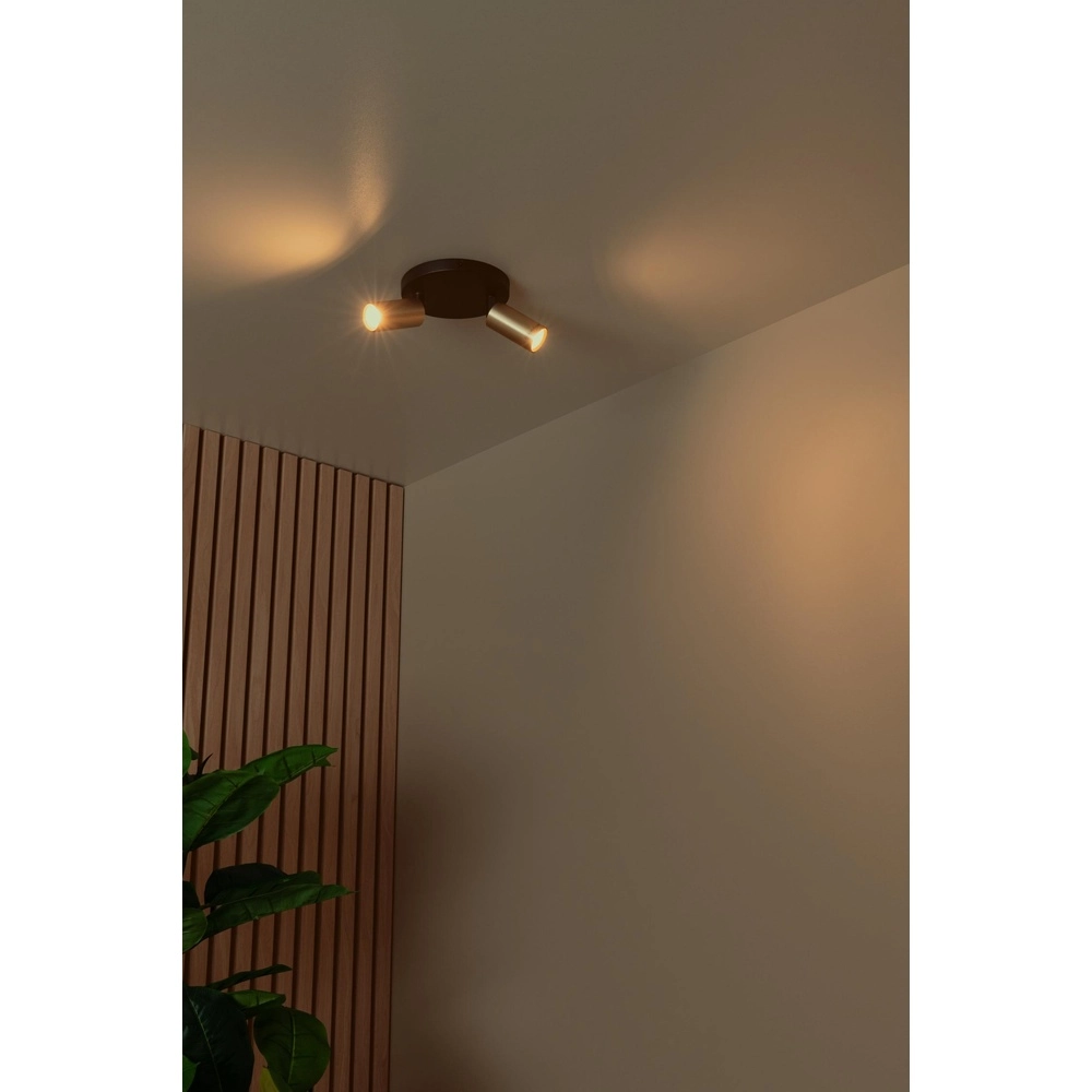 Ceiling spotlight Ritmo mini GU10 2-light gold Lucide 5411212093981