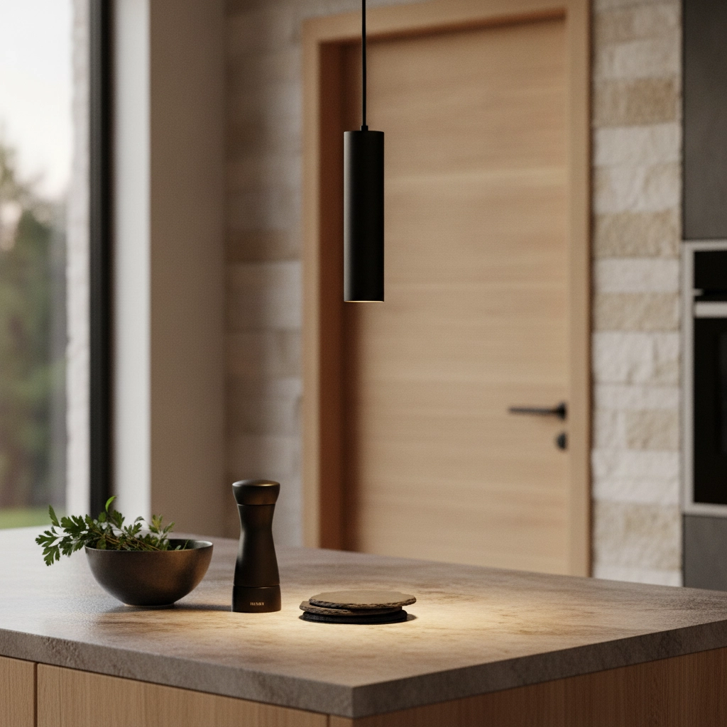Sleek pendant lamp Aila black