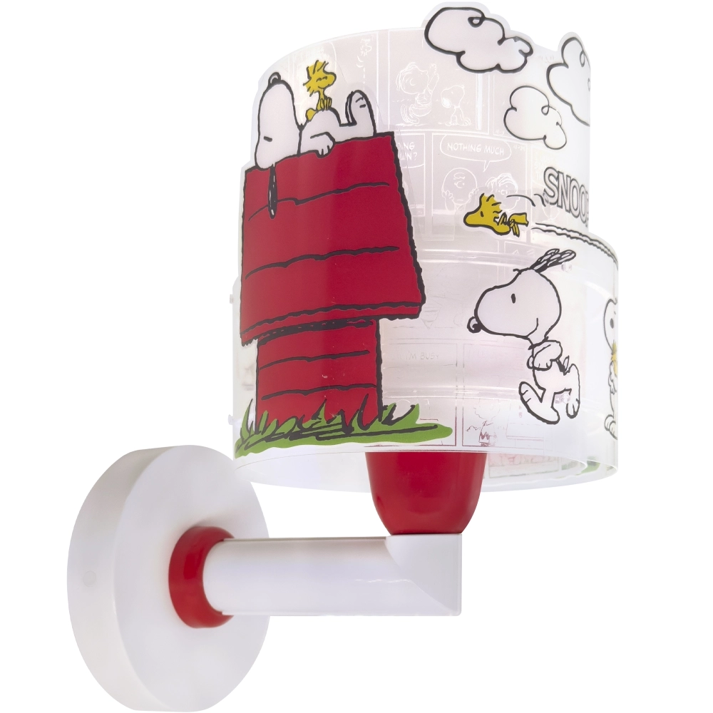 Wall lamp Snoopy white with red