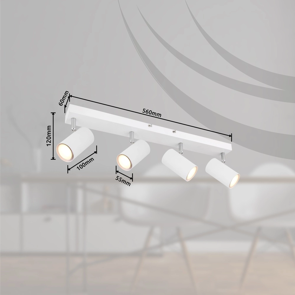 Ceiling lamp 4-lights Robby white Globo 9007371439546