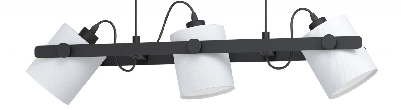 Dining room hanging lamp Hornwood 1 3-light black with white Eglo 9002759434267