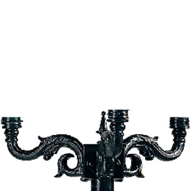 Nostalgic lantern crown Ornament 3-light - black